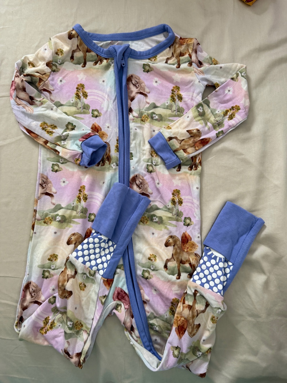 NWOT Ploombaby Monarch Star stable  Butterfly horse convertible footies- 12-18M